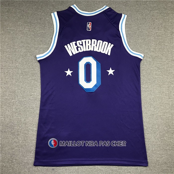 Maillot Los Angeles Lakers Russell Westbrook NO 0 Ville Edition 2021-22 Volet